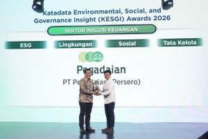 PT Pegadaian (Persero) kembali mencatatkan capaian gemilang di bidang keberlanjutan dengan meraih empat penghargaan sekaligus dalam Katadata ESG Insight (KESGI) Award 2026. Penghargaan diterima oleh Direktur Jaringan dan Operasi PT Pegadaian (Persero), Eka Pebriansyah, dalam rangkaian Katadata Sustainability Action for the Future Economy (SAFE) 2026...